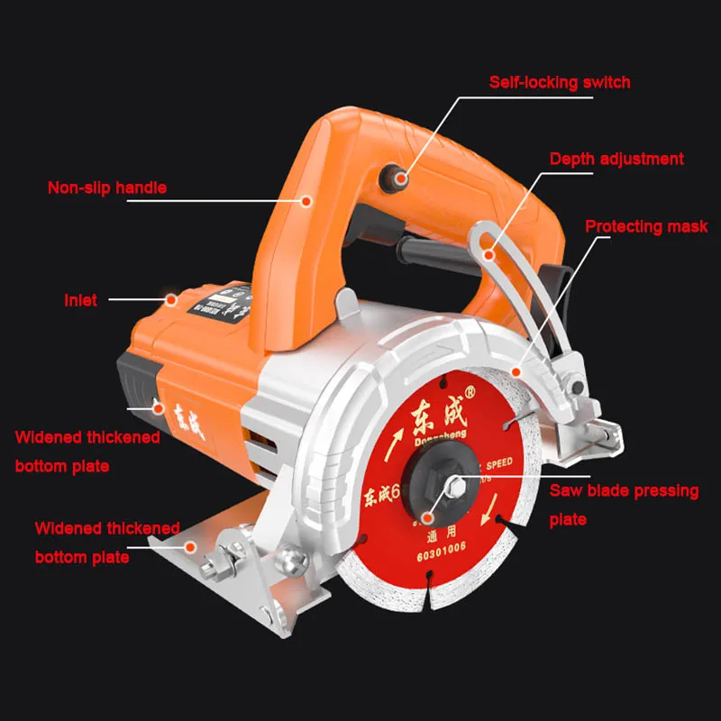 Cutting machine ceramic tile stone cutting machine industrial slotting woodworking special chainsaw portable marble machine