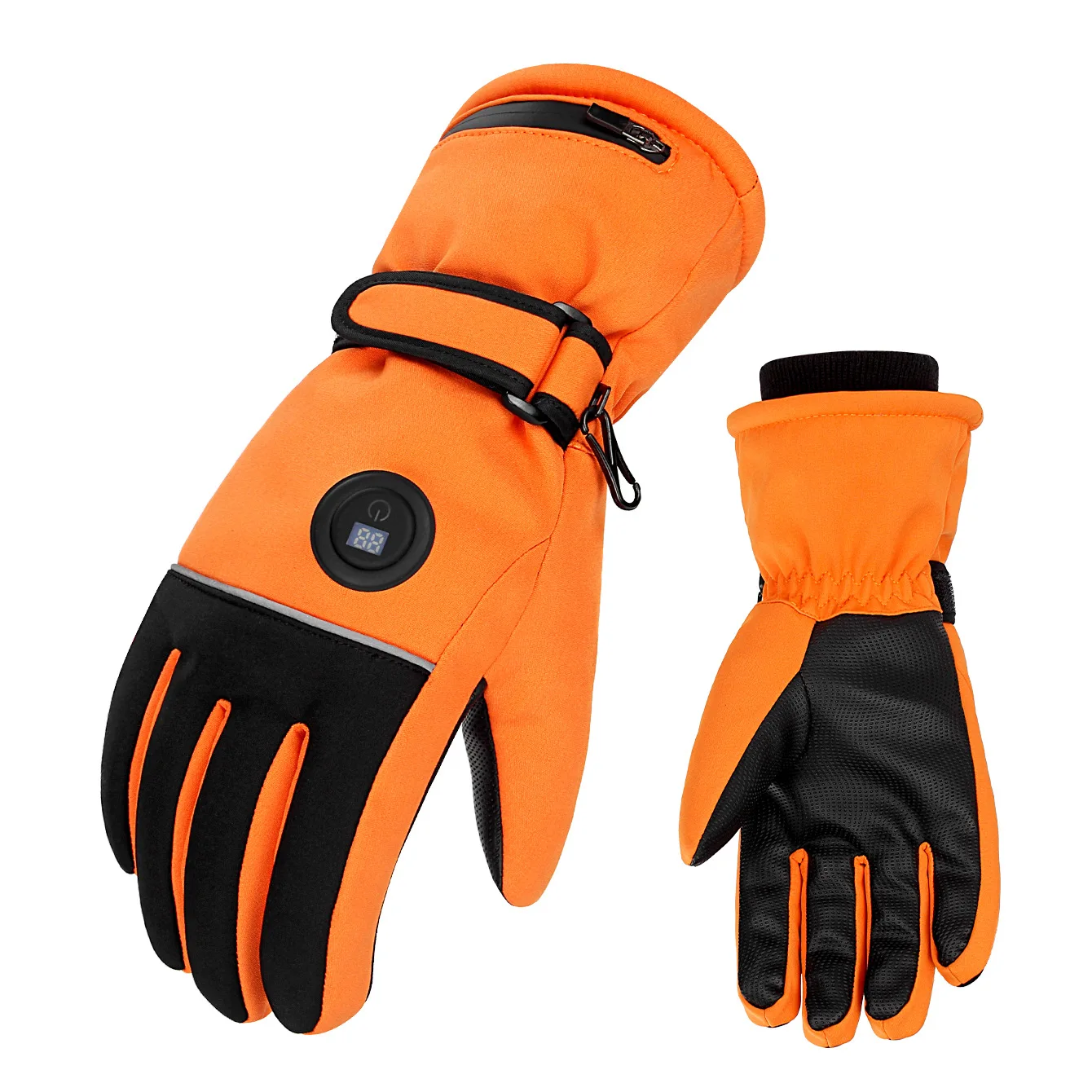 

Heating gloves touch screen winter riding cold USB double-sided velvet gloves warm waterproof smart ski gloves
