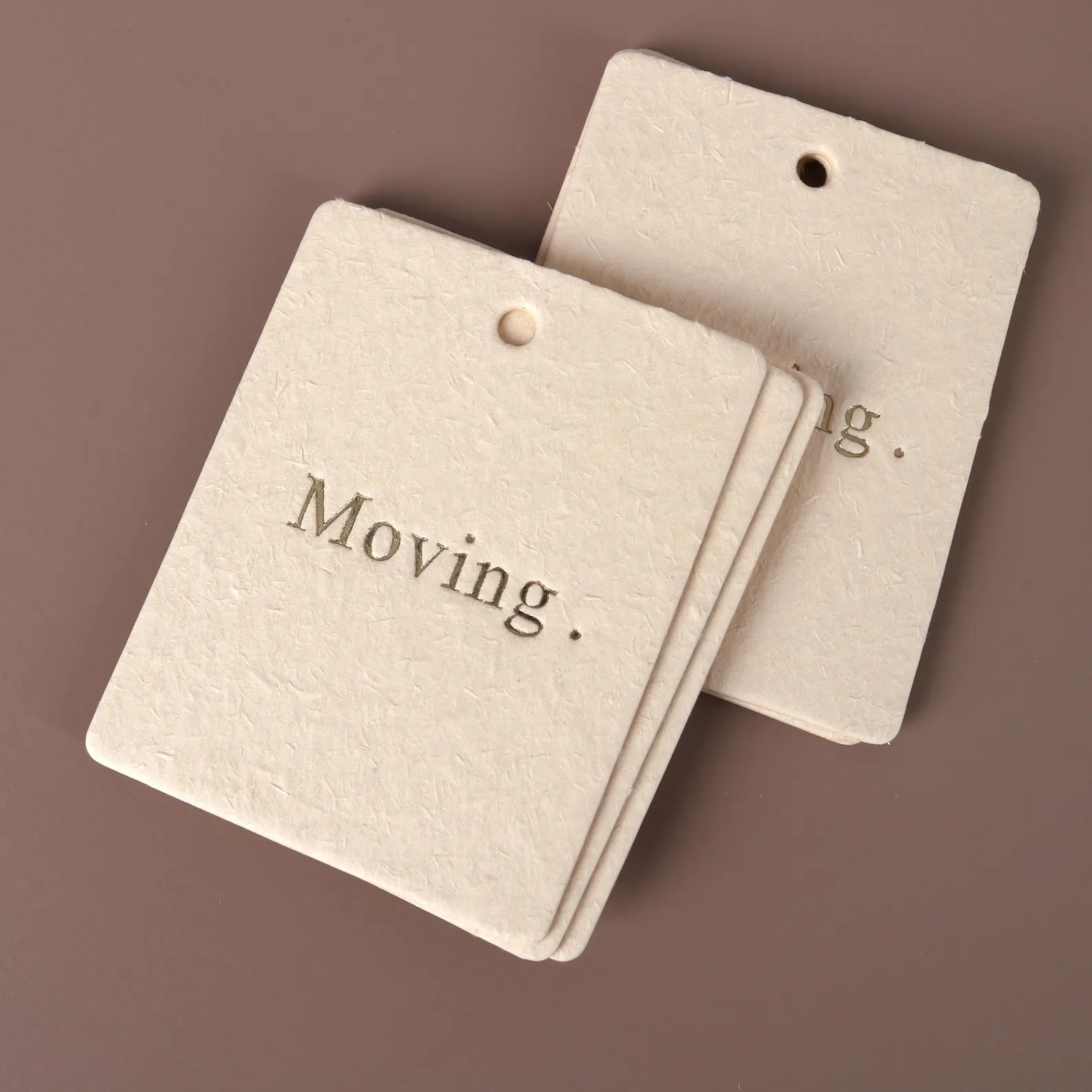 500pcs Custom Thick Paper Hang Tags, Textured Clothing Hang Tags, Gold foil Hang Tags, Custom Logo Swing Tags, Price Tags, Simpl