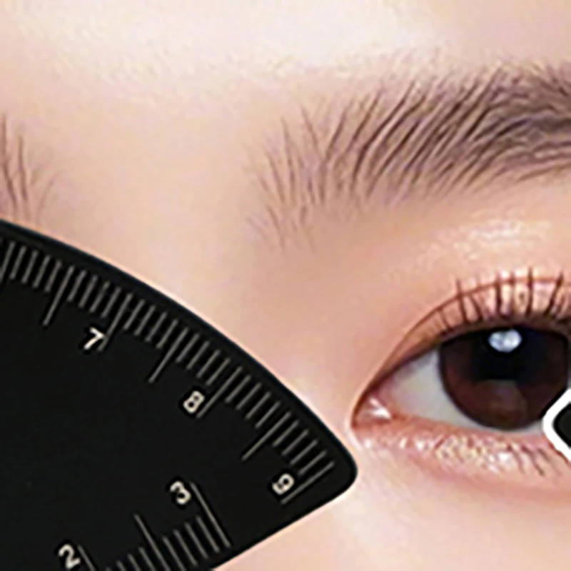تصميم رسم المكياج من سبائك الألومنيوم أداة رسم الخرائط Microblading السريعة لتشكيل الوشم الدائم دليل حاكم الحاجب #4
