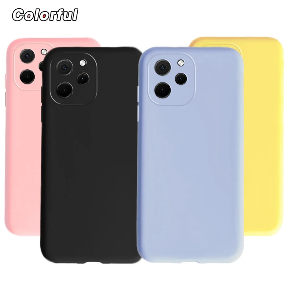 For Huawei Nova Y61 2022 Liquid Silicone Phone Case For Huawei NovaY61 Y 61 EVE-LX9 EVE-LX9N Shockproof Soft Cases