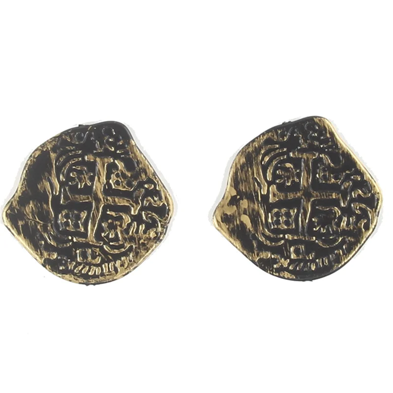 B78B-900 pçs moedas de ouro plástico moedas pirata crianças jogar moedas para festa pirata tesouro baú jogos tokens cosplay