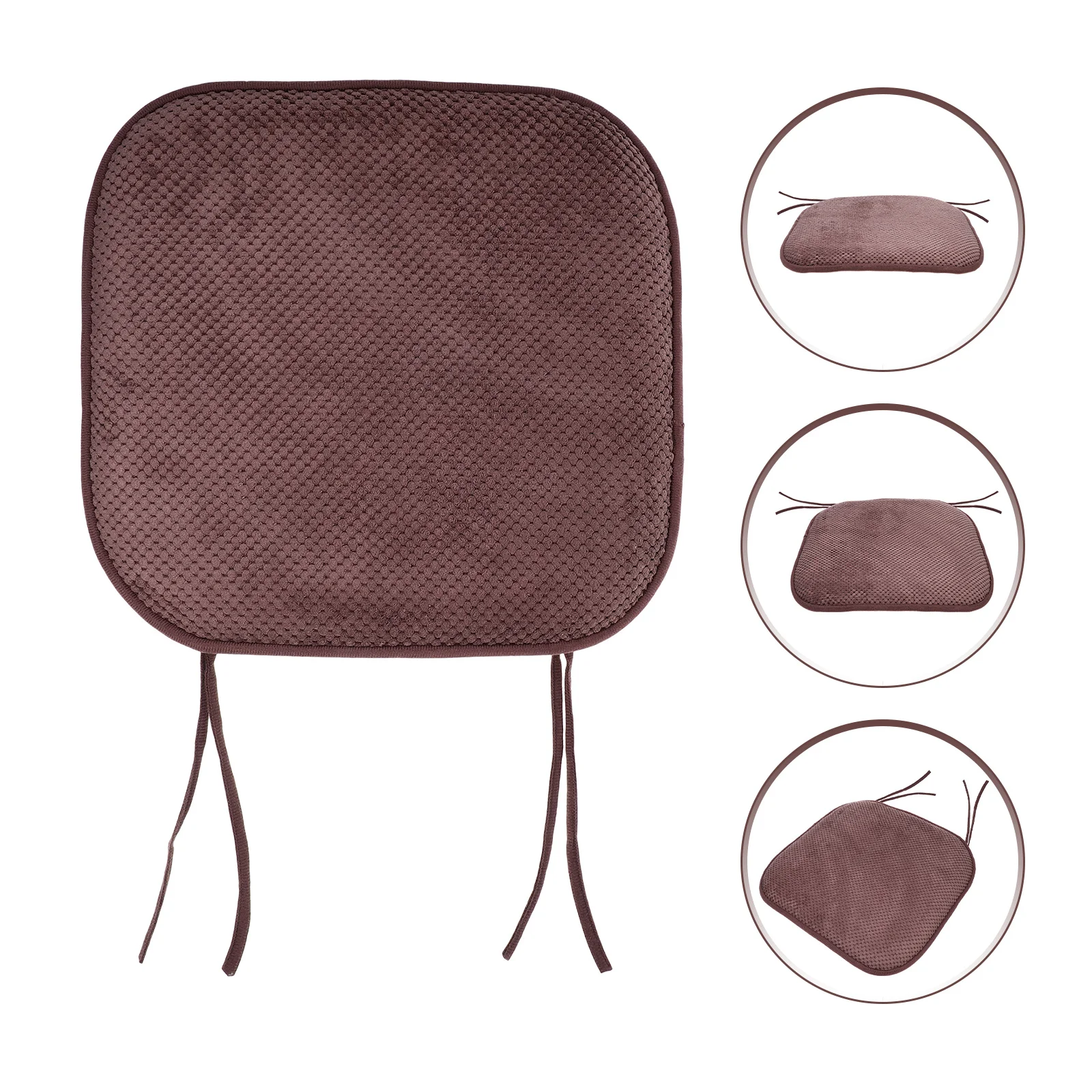 

Comfortable Memory Foam Chair Cushion Strap Fixing Polyester Slow Rebound Seat Pad Office Dining Table Chair Cushion