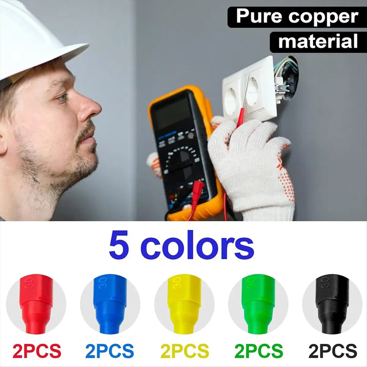 #77I 10Pcs Test Probe Pins, Stainless Steel Insulation Non-Destructive Pin,Non-Destructive Pin,(plastic)