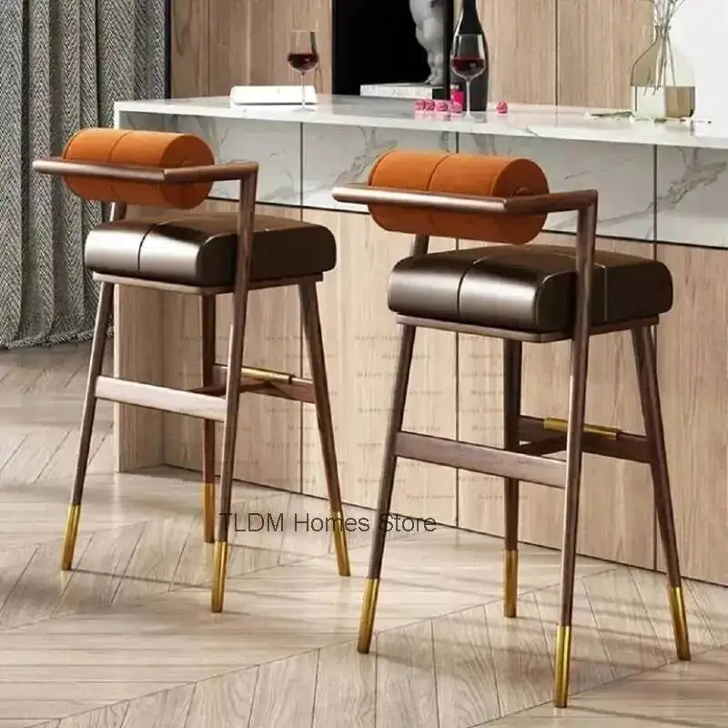 Bar Relaxing Comforable Bar Chair With Room Backrest Elegant Minimalist Dining Chair Outside Sillas Para Barra Alta Furniture