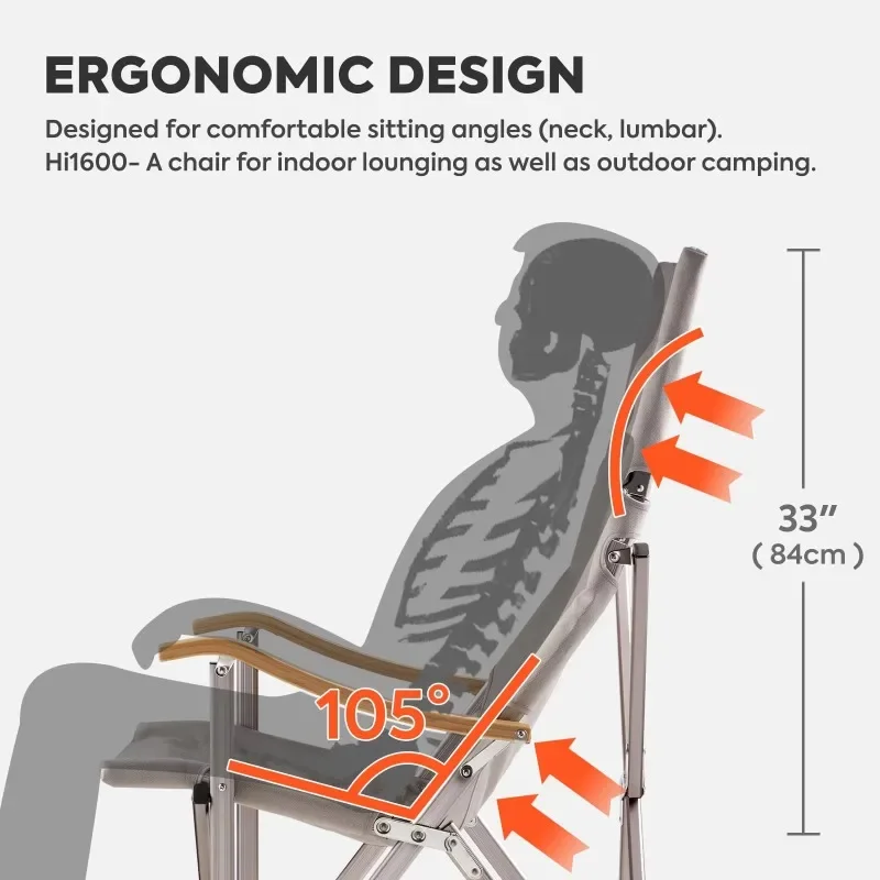 Folding camping chair outdoor portable chair, patio, living room