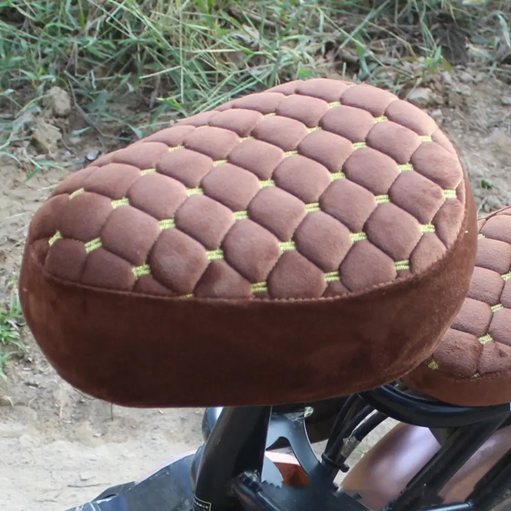 

1 Set Flannelette Electric Bicycle Seat Cover Plus Fleece Soft Thickening Seat Cover Comfortable Warm Sun Protect Seat Cover