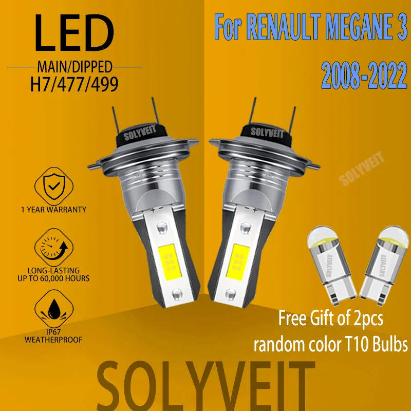 

Premium LED Headlight Kit: 6000K White High Low Beam For RENAULT MEGANE 3 2008 2009 2010 2011 2012 2013 2014 2015 2016 2017-2022