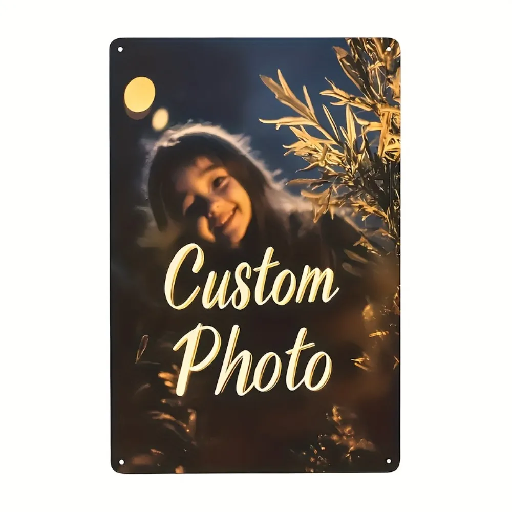 Personalized Weatherproof Customizable Metal Sign 8x12Inch Vertical Retro Wall Art Indoor Outdoor Cafe Garden Decor