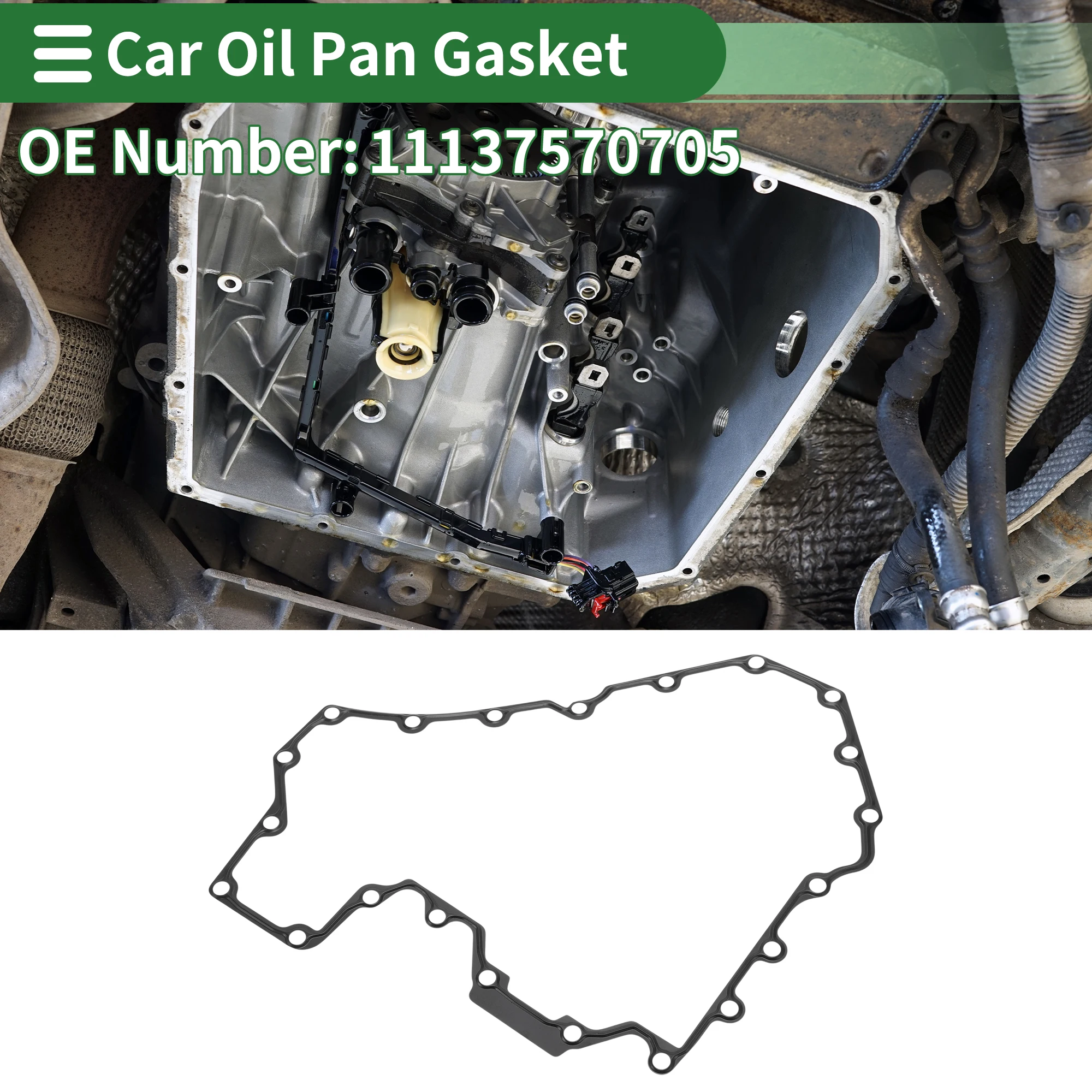 

X Autohaux No.11137570705 Auto Car Oil Pan Gasket for BMW 550i 2011-2016 for BMW 650i 2012-2018 for BMW 750i xDrive 2010-2015