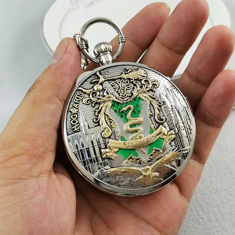 Miniso Joint Music Box Relógio de bolso Slytherin Silver Snitch Relógios retrô infantis