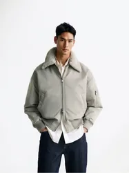 Men's Autumn And Winter Cotton Jacket Retro Wool Collar Lapel Short Double Pull Loose Jacket