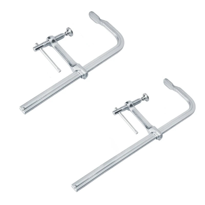 

Q2Q4 Ratchet Arm Heavy Duty F Clamp for Welding Cutting Woodworking MFT Table Clamp