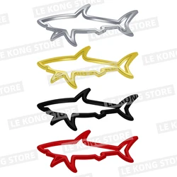 Hollow Fish Shark Badge Car Head Trunk Body Sticker Decal Emblem Accessories For Skoda Opel Jaguar Toyota Jeep Metal Car Styling