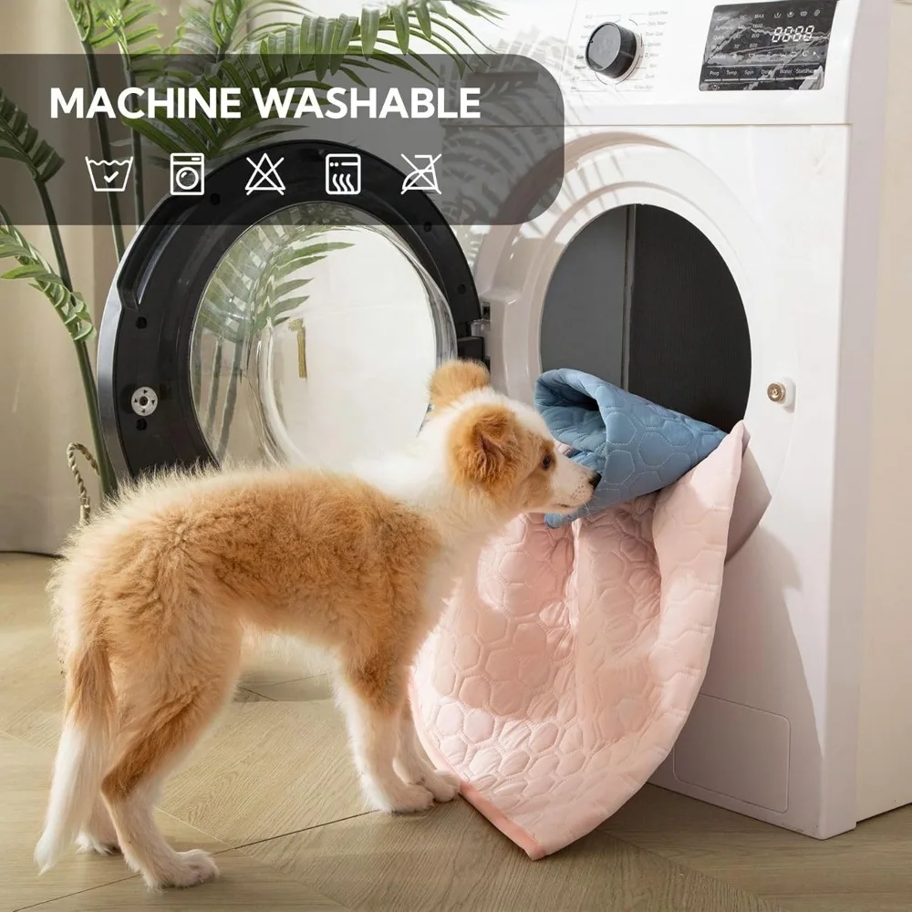 Extra Large Dog Cooling Mat, 60x80 Inch Washable Pad with Anti-Slip Bottom for Indoor Outdoor Use