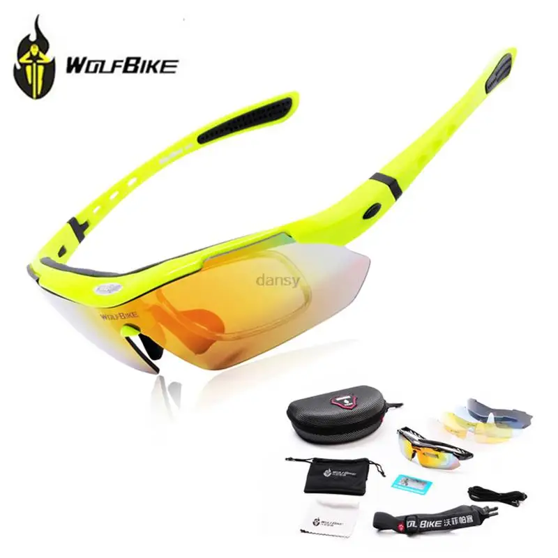 New Cycling Polarized Lens Bike Sunglasses Bicycle Sun Glasses Mirror Outdoor Sports Goggles Anti UV Eyewear 5 Lens Super Light