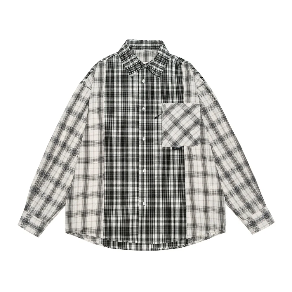 

Мужская рубашка Cityboy оверсайз, больших размеров, с широким кроем, в клетку, в стиле стритвир, винтажная, свободная, повседневная, с длинным рукавом, топ