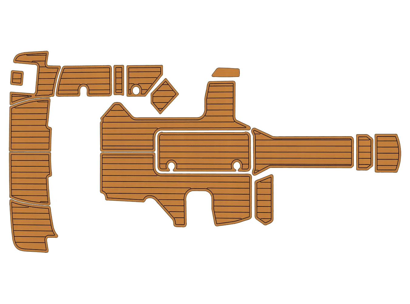 

2017-2023 Sea Ray 210 SPX 1/4" 6mm EVA foam Non-Slip PVC Teak Decking marine Mat seadek aqua carpet Marine Floor