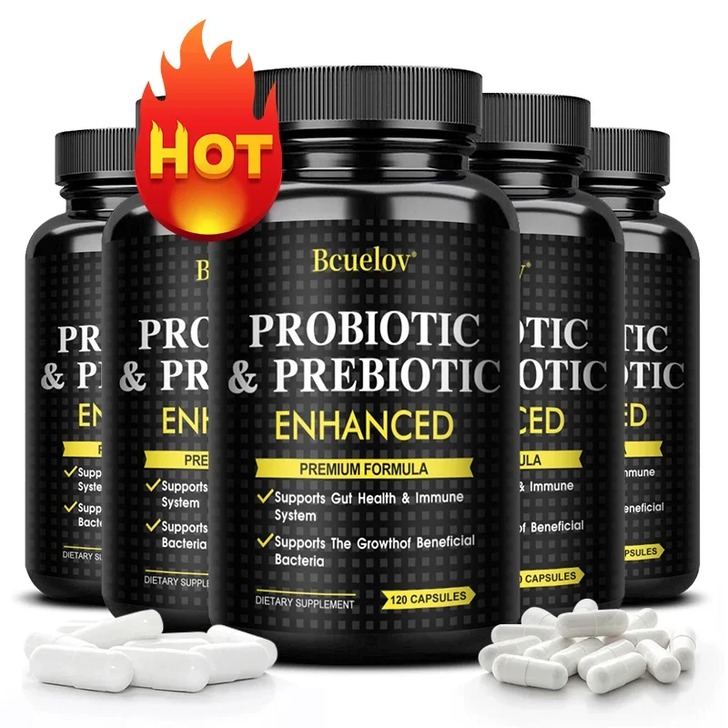 Probiotic & Prebiotic Formula, Supports Gut Health & Immune System, Digestive Aid, 120 Capsules