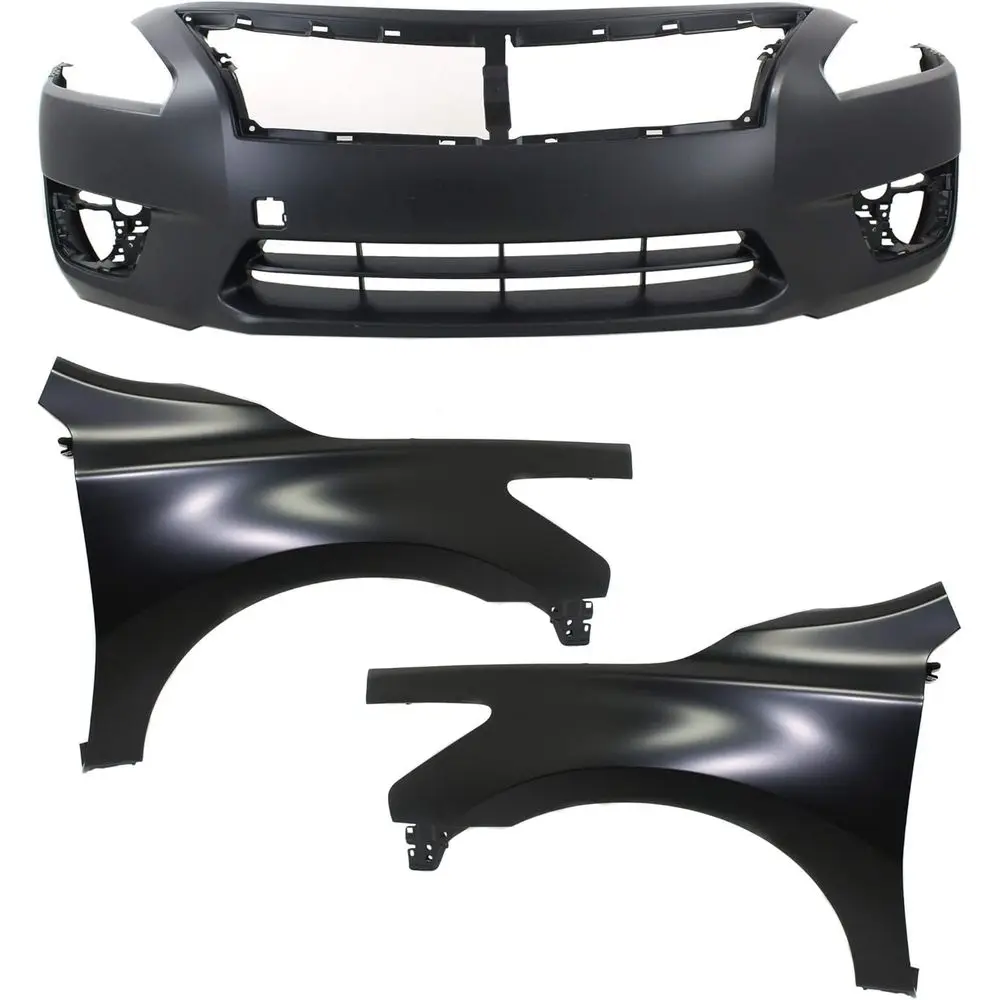 

Garage-Pro Front Bumper Cover Kit For 2013-2015 Nissan Altima, Sedan Primed, Front Bumper Replacement, Fog Light Holes, Tow Hook