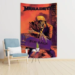 Amazing Men Rising Megadeths Rock Band Print Tapestry Art Wall Hangingtapestry Wallpaper Tapestry Headboardaesthetic Room Decor