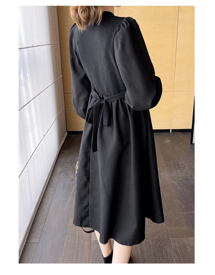 Autumn Winter Fashion Maternity Dress Long Sleeve V-neck Vintage Embroidery Pregnant Woman Empired Dress Princess Party Dresses