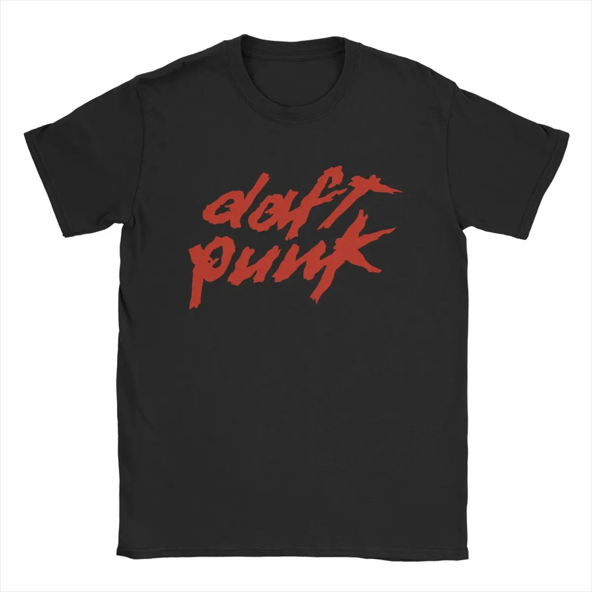 Daft Punk Men\'s T Shirt Funny Tee Shirt Short Sleeve Crew Neck T-Shirt Pure Cotton Plus Size Clothes