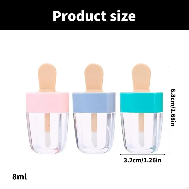 U0DE Портативные пустые глянцевые контейнеры для губ.