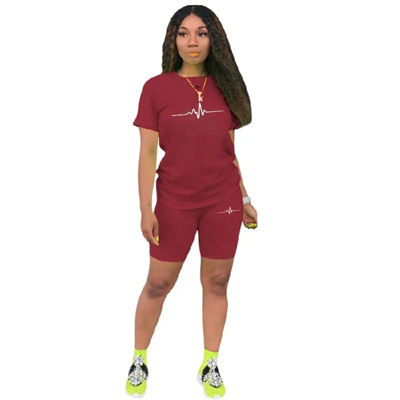 Immagine 4: Completo Estivo da Donna a Due Pezzi, T-Shirt a Maniche Corte e Pantaloncini, Abbigliamento Casual di Qualità e Comfort