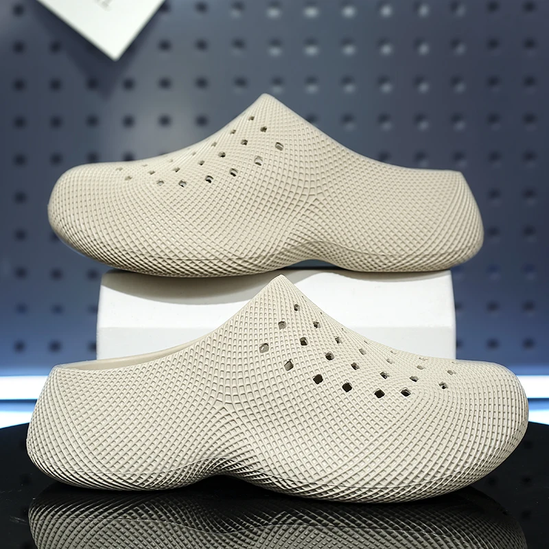 Men Women Perforated Hollow Clogs Quick Dry Non Slip Water Shoes Lightweight Beach Garden Shower Slip On Casual Sandals Slippers