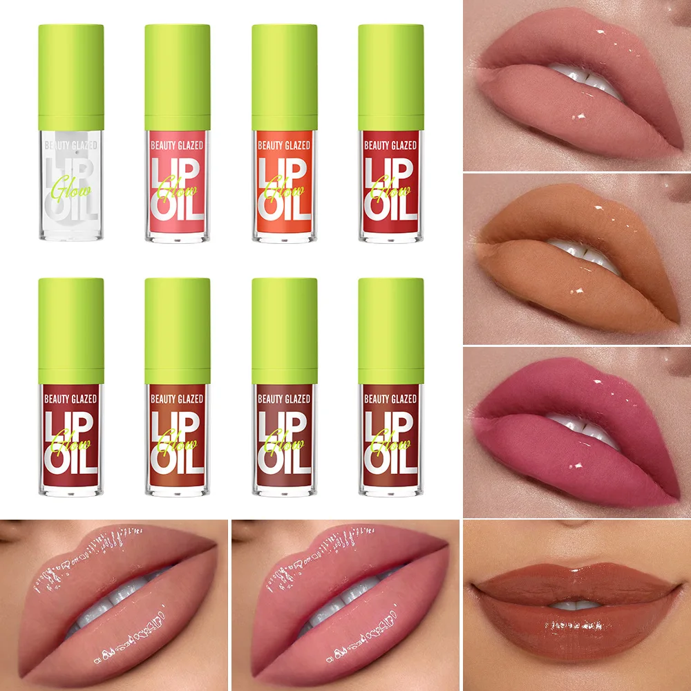 

BEAUTY GLAZED Lip Moisturizing Oil Moisturizes and Fades Lip Lines Lip Glaze Transparent Plump lips