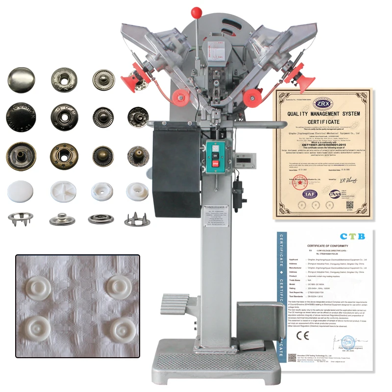 Automatic Snap Button Pressing Machine for High-Speed Riveting of Garments, Bags, and Leather Goods
