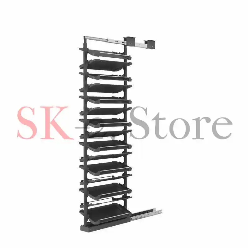 Cloakroom telescopic shoe rack shoe cabinet straight pull split-level storage shoes large capacity multi-function