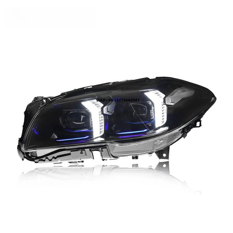 

1 Unit For 5 Series F10 Headlight Assembly Modification with Fang Shaped LED DRL & Turn Lens Lights 12V New