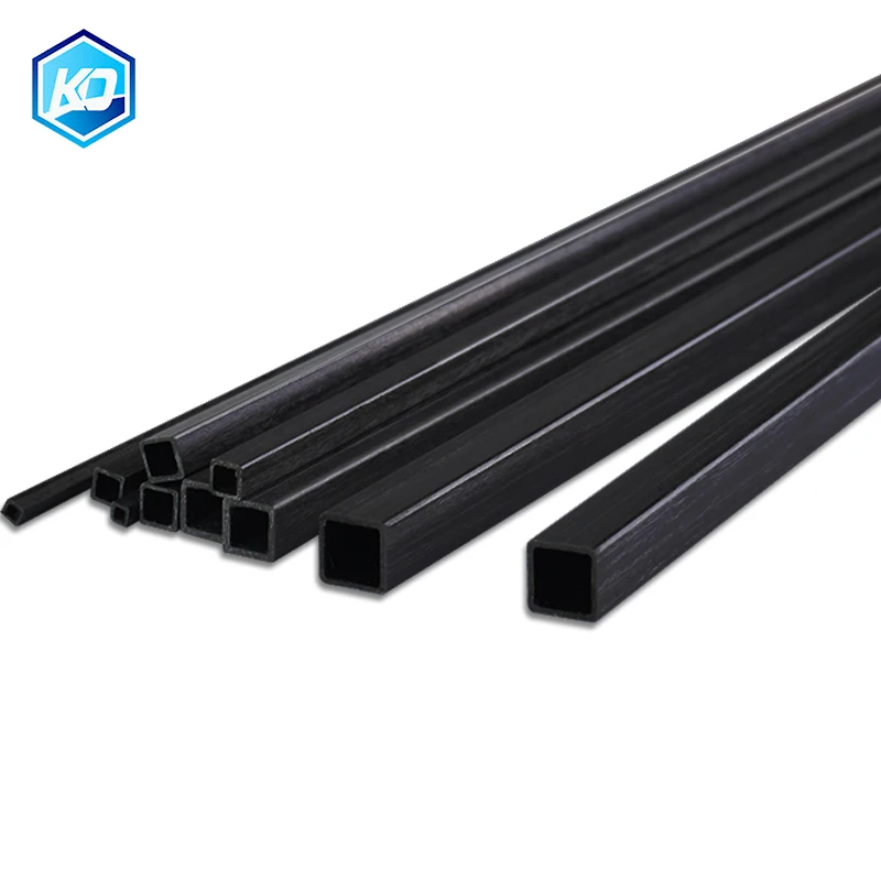 4Pcs Carbon Fiber Square Tube Length 500mm OD 3mm 4mm 5mm 6mm 10mm Suitable For Model Aircraft Tail Pipe