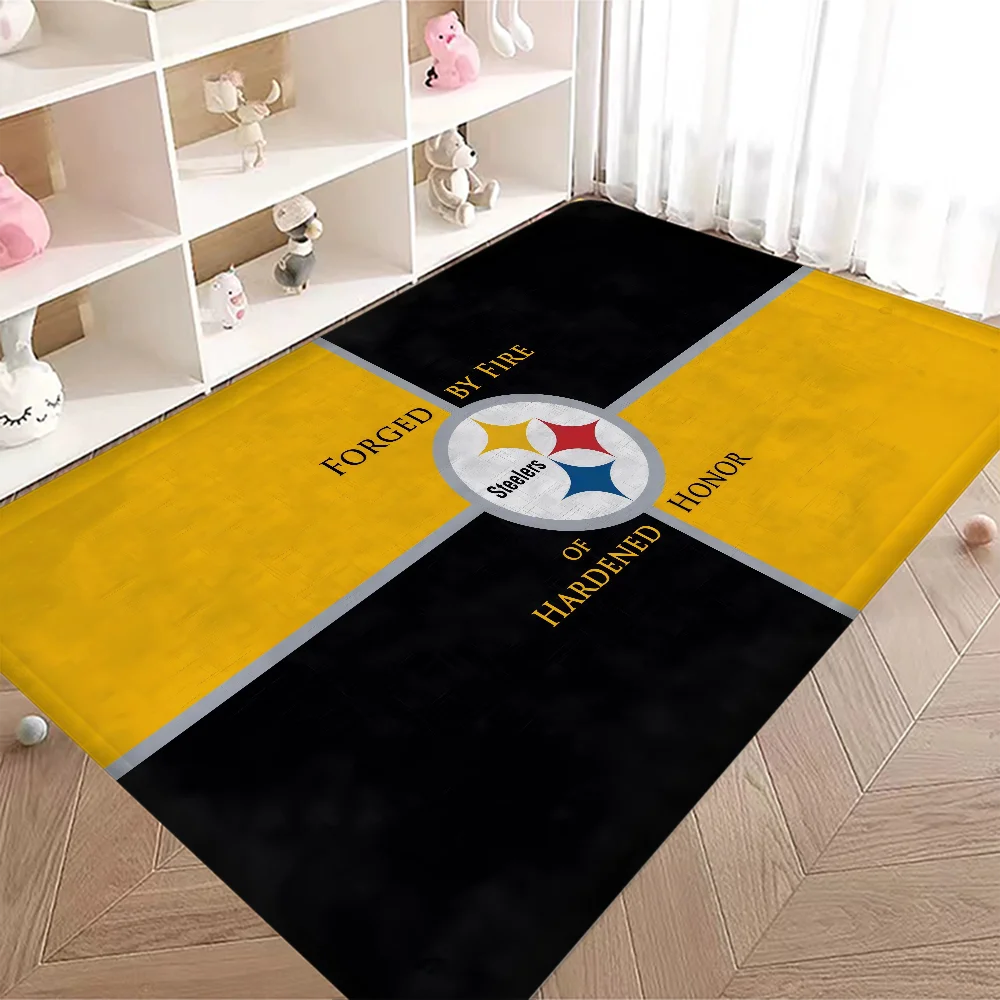 P-Pittsburgh S-Steelers Floor Mat Non-Slip Laundry Room Mat Laundry Decor Balcony Child Living Room Household Carpets