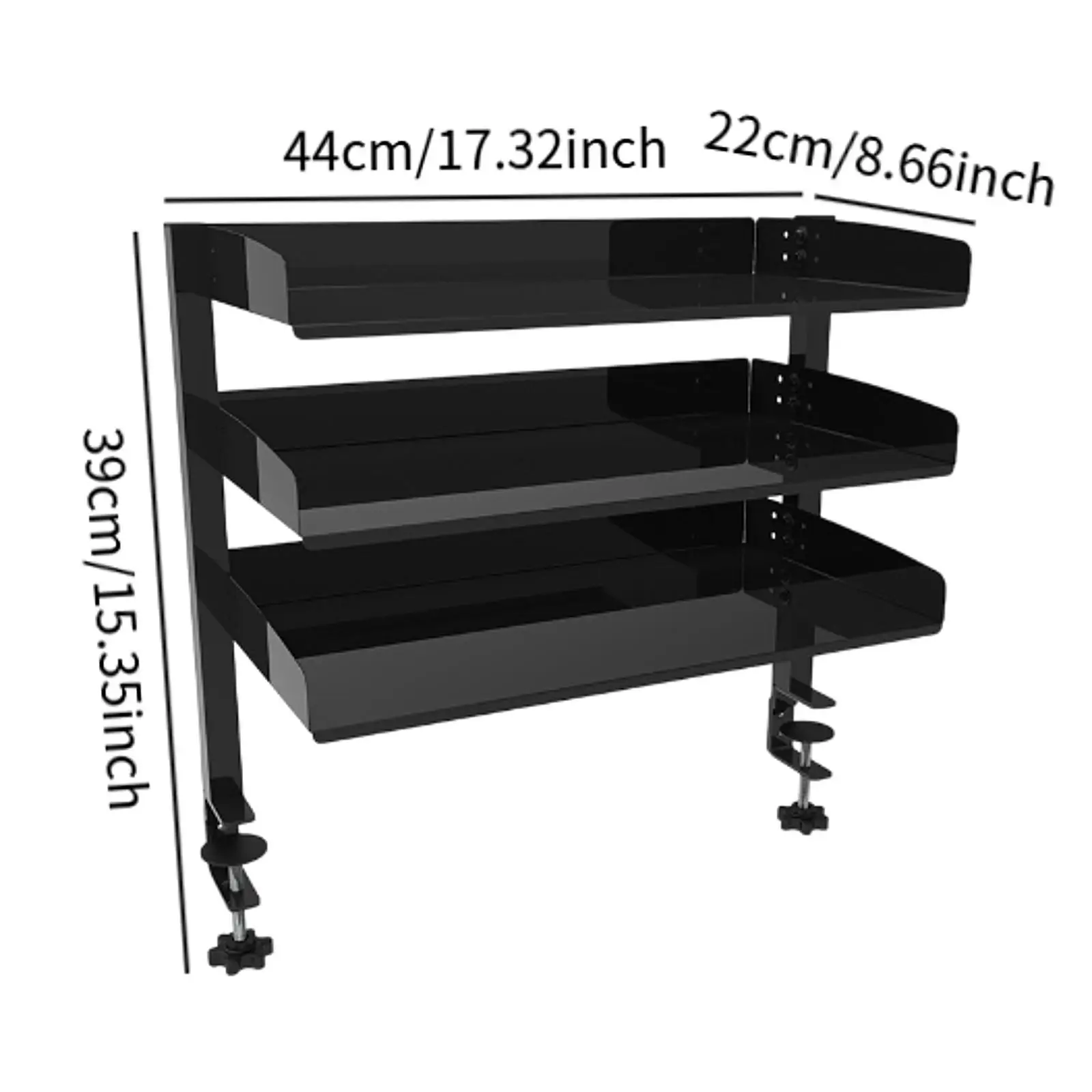 Desktop File Organizer Desk Document File Tray Organizer for Workspace Black Paper Sorter Organizer Paper Letter Tray Organizer
