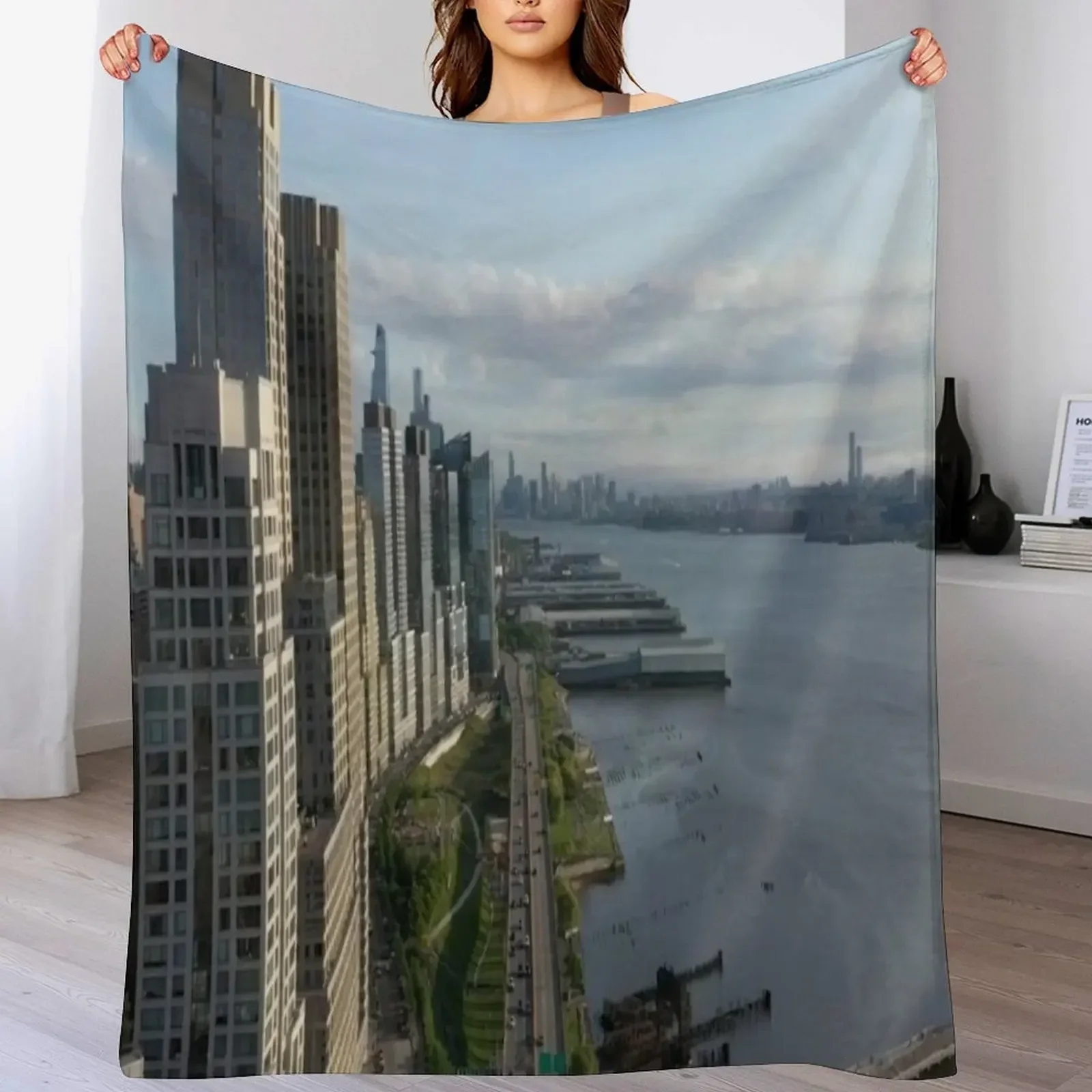 Upper West Side NYC- Doing the Hudson! Throw Blanket Designers Softest Bed Fashionable Blankets