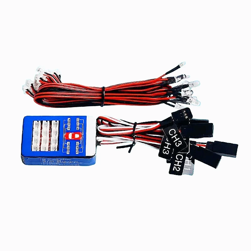 타미야 원격 조종 모델카 12 LED 라이트 그룹 삼방향 제어 가능한 방향 지시등 시뮬레이션 연동 RC카용