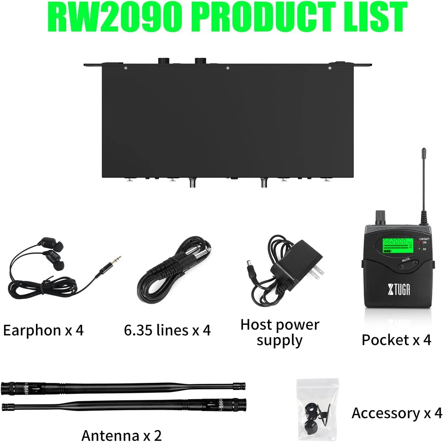 XTUGA RW2090 China Wholesale Headset Microphone Cheap In Ear  System