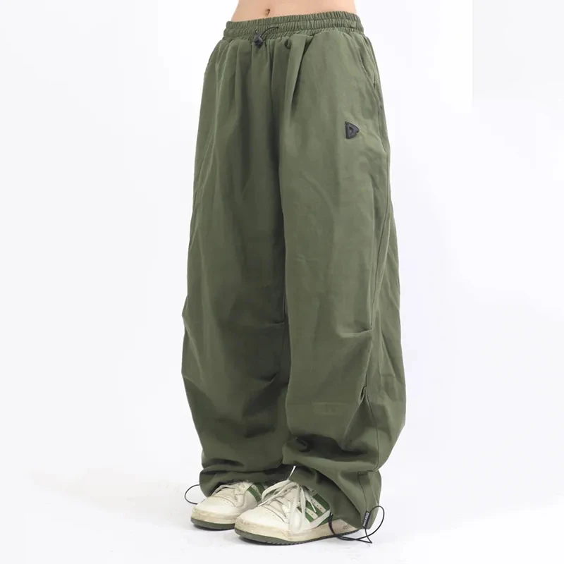 

Gidyq Women Cargo Pants American Style Fashion Folds Loose Wide Leg Pants Summer Harajuku Streetwear Female Dance Trousers New