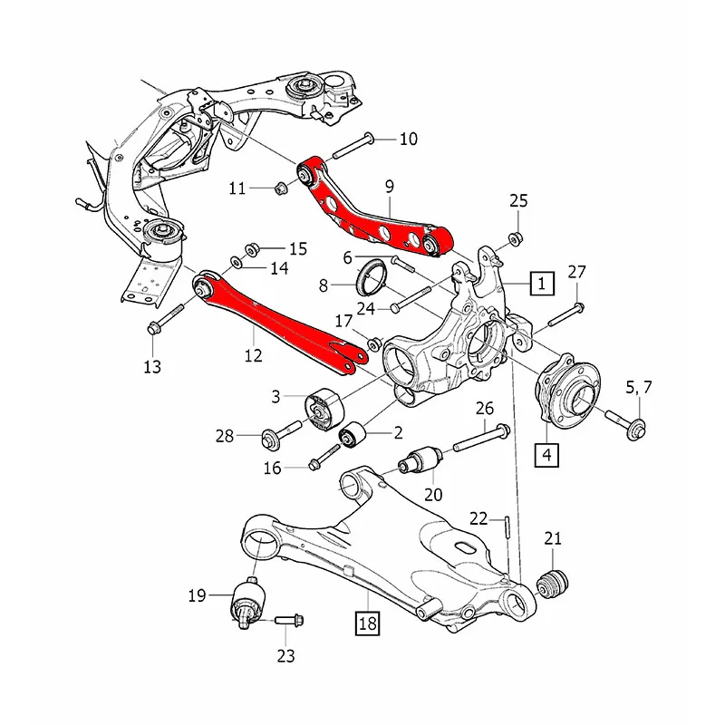 Adjustable Rear Upper Camber Control Arm for XC60 XC90 V90