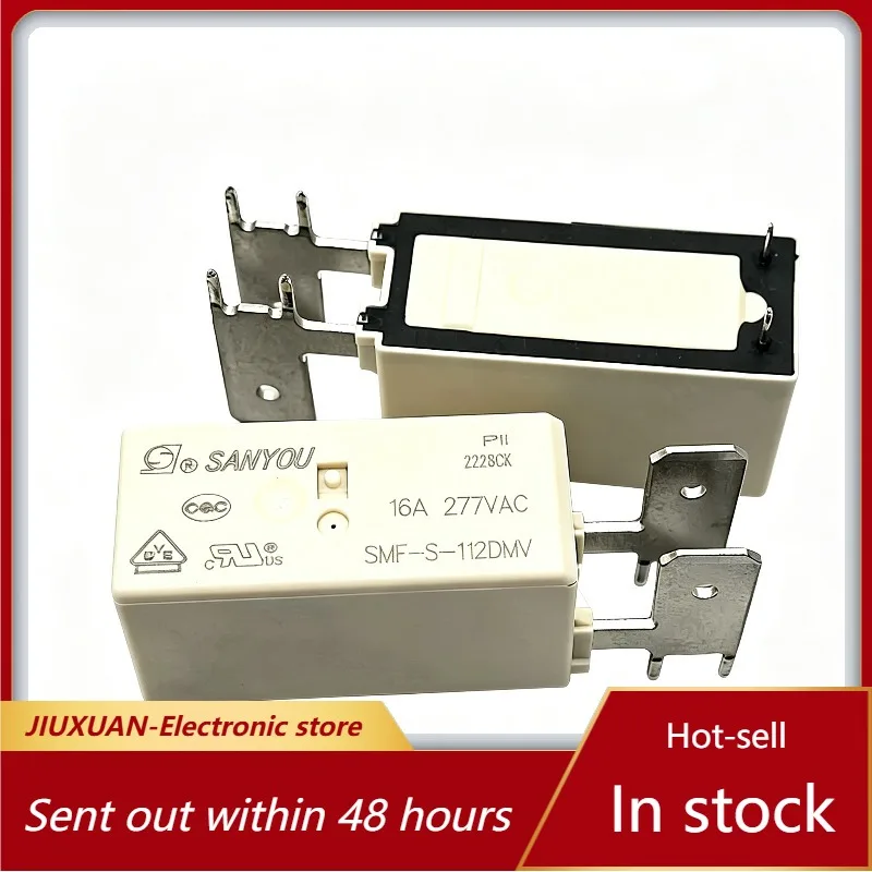4‑Pin Power Relay SMF-S-112DMV DC12V 16A 277VAC 1NO Electromagnetic Relay Industrial Control Replacement Spare Parts