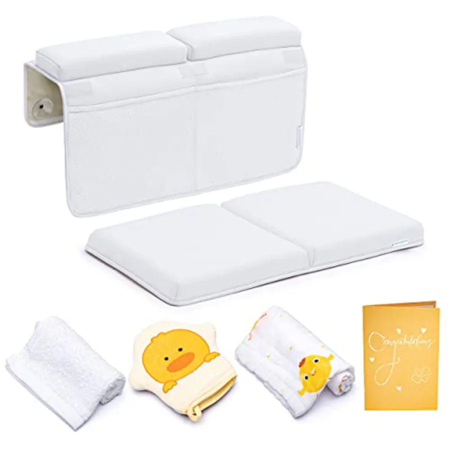 

Bath Kneeler and Elbow Rest Pad, Extra Thick Baby Bath Kneeling Pad and Elbow Pad for Bathtub. Bath Tub Elbow Pad with Infant T