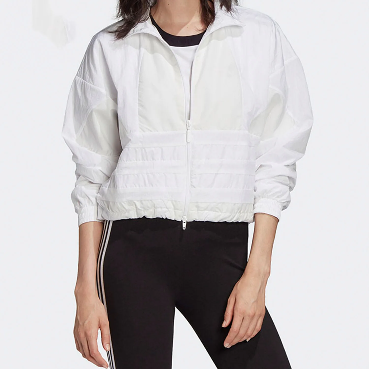 Adidas genuine clover women's standing collar woven sports jacket jacket FM2581