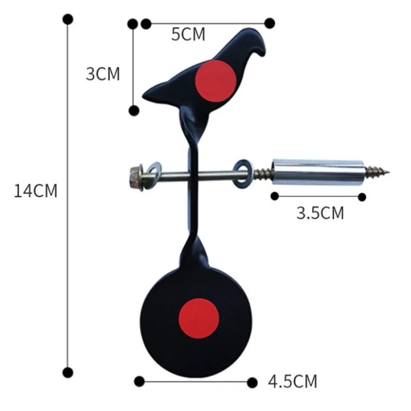 Outdoor Shooting Practice Target Stainless Steel Bird Type Reactive Target Paintball Hunting Shooting Training Target Board