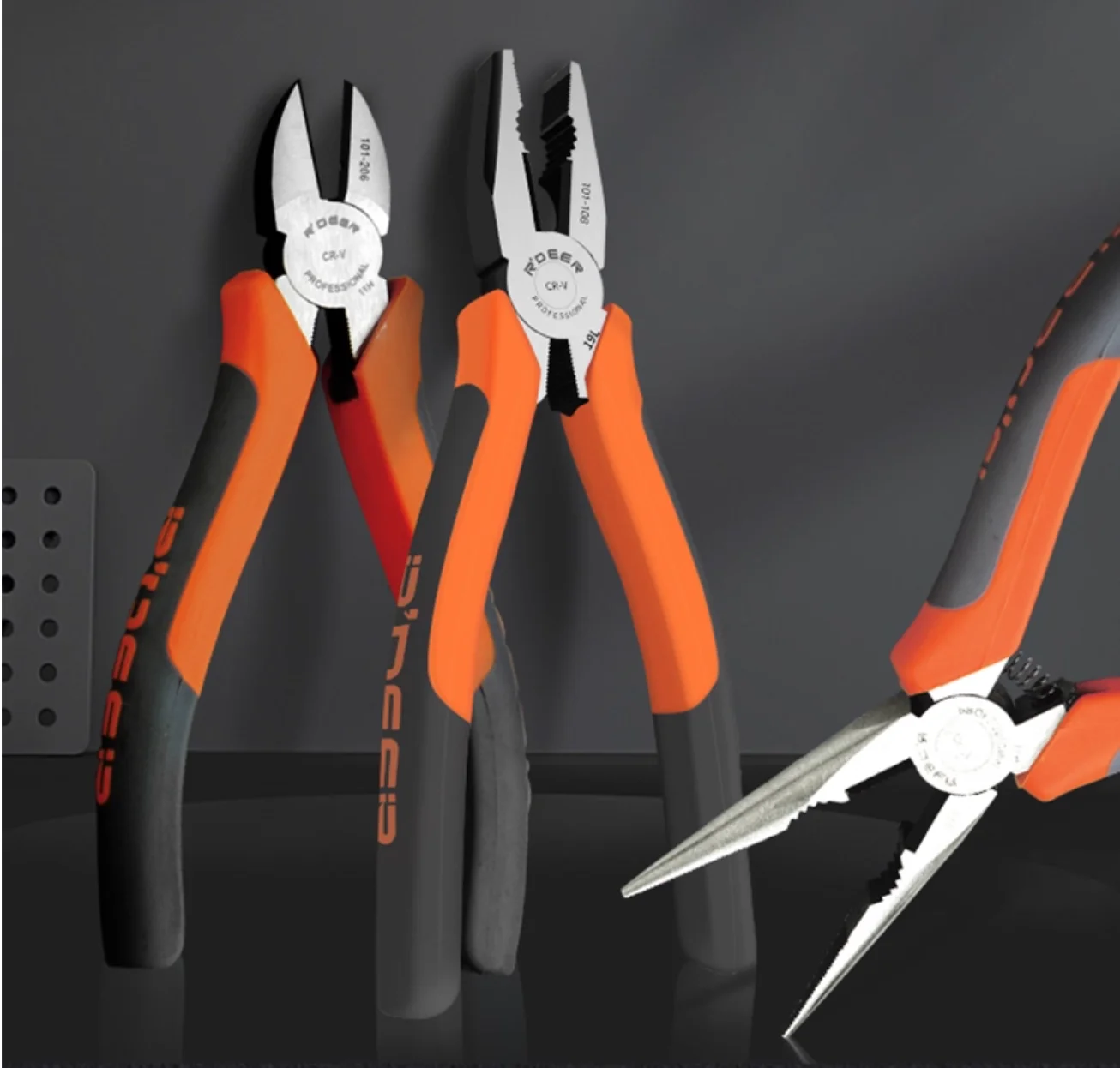 

R'DEER tool Japanese style chrome vanadium steel wire pliers combination plier long-nose pliers Blackened sand throwing