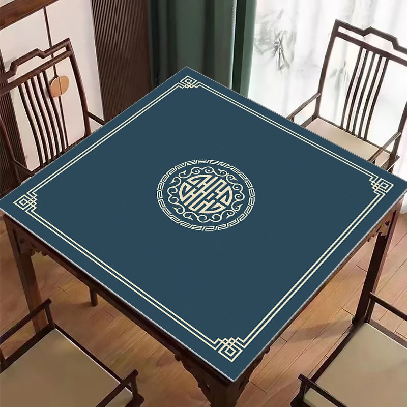 Silent Mahjong Table Mat Poker Card Nine Game Table Pad Rubber Anti Slip Wear Resistant Noise Reduction Square Table Cloth