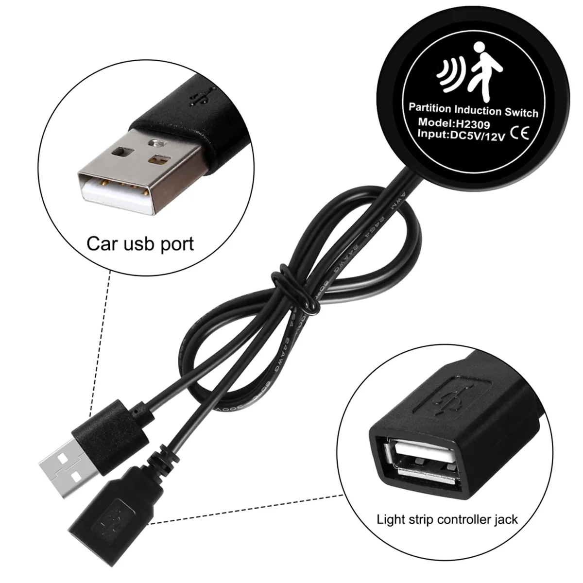 ل تسلا دريم كولور الاكريليك الداخلية سيارة LED قطاع ضوء 30 ثانية مفتاح مستشعر الحركة ، ل تسلا دريم كولور كيت-N26R