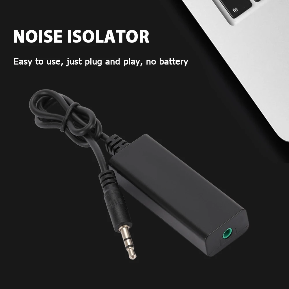 Universal 3.5mm Noise Isolator for Audio Interference Reduction Car Stereo Computer and Power Amplifier Ground Loop Noise Filter
